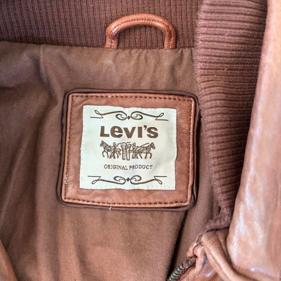 Levi's Genuine Vintage Leather Jacket S Small - Picture 3 of 15